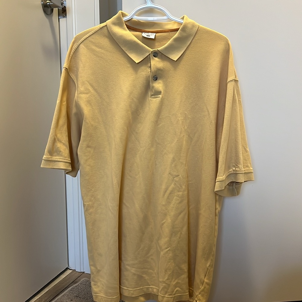 Men’s Columbia Yellow Polo Shirt size Large